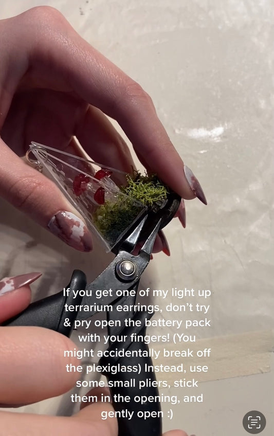 How To Open Your Light Up Earring’s Battery Pack