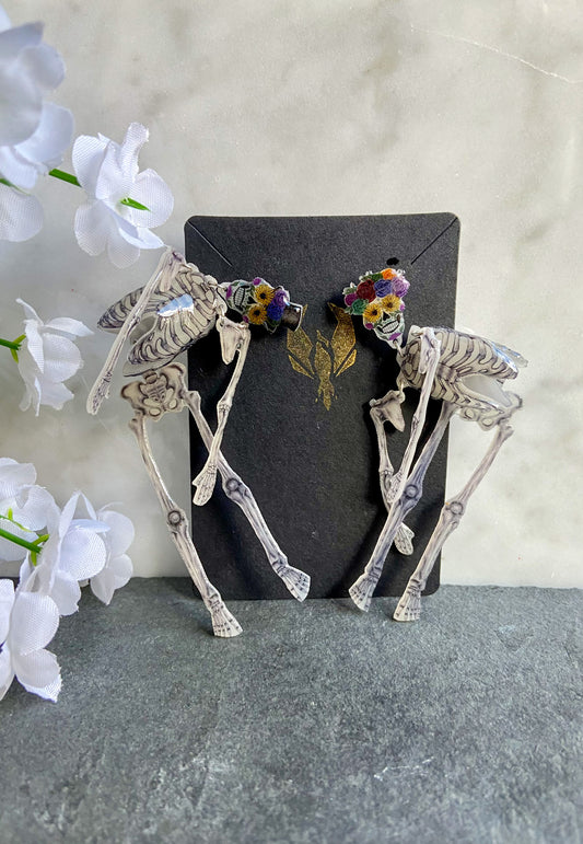 Day of the Dead Halloween Skeleton Earrings