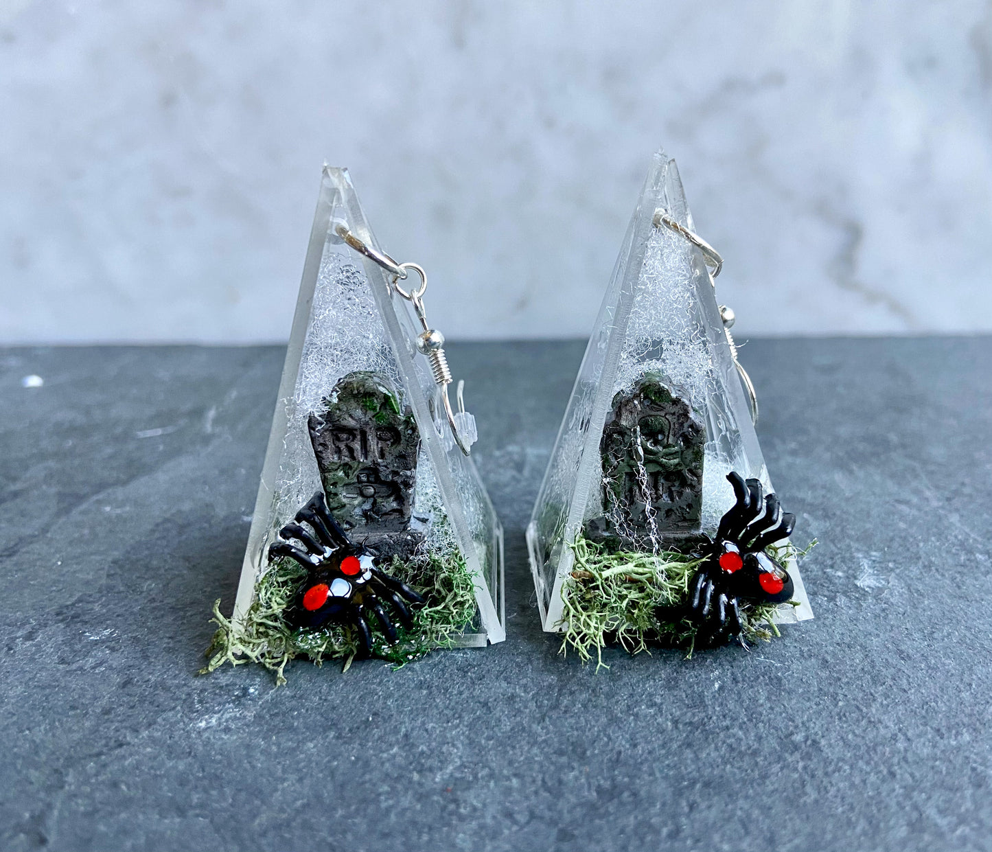 Spider-Filled Graveyard Earrings