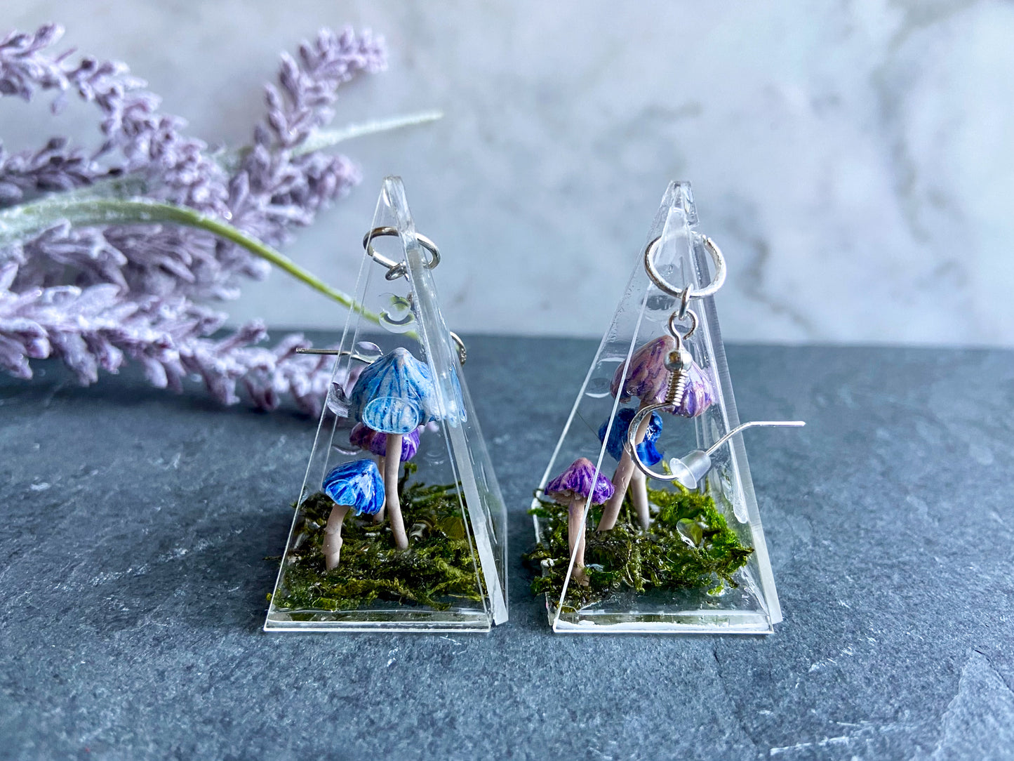 Multi Color Pastel Fairy Mushroom Earrings