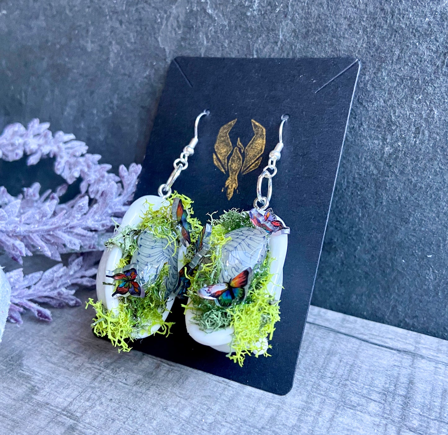 Bathtub Butterfly Ribcage Earrings