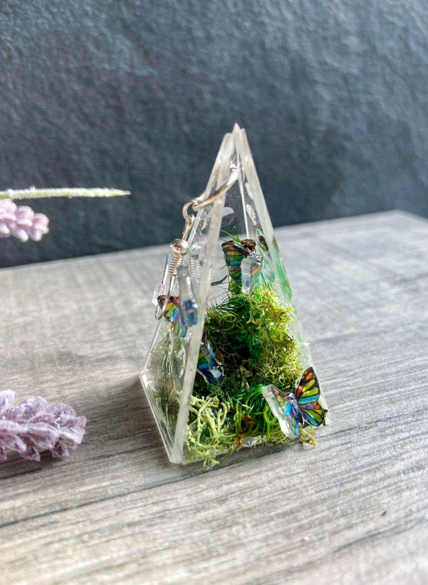 Butterfly Pavilion Terrarium Garden Earrings