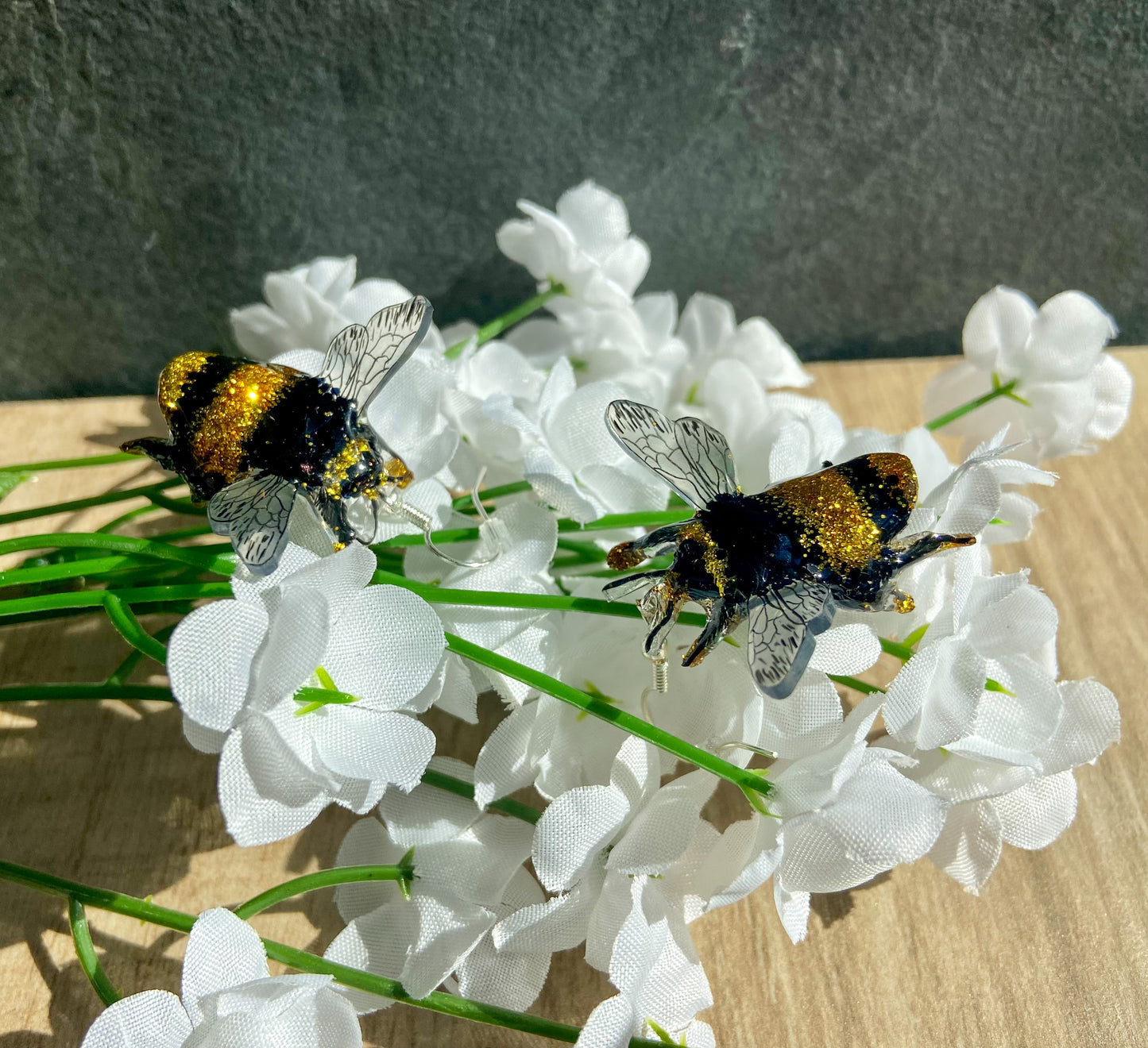 Glitter Bumble Bee Earrings