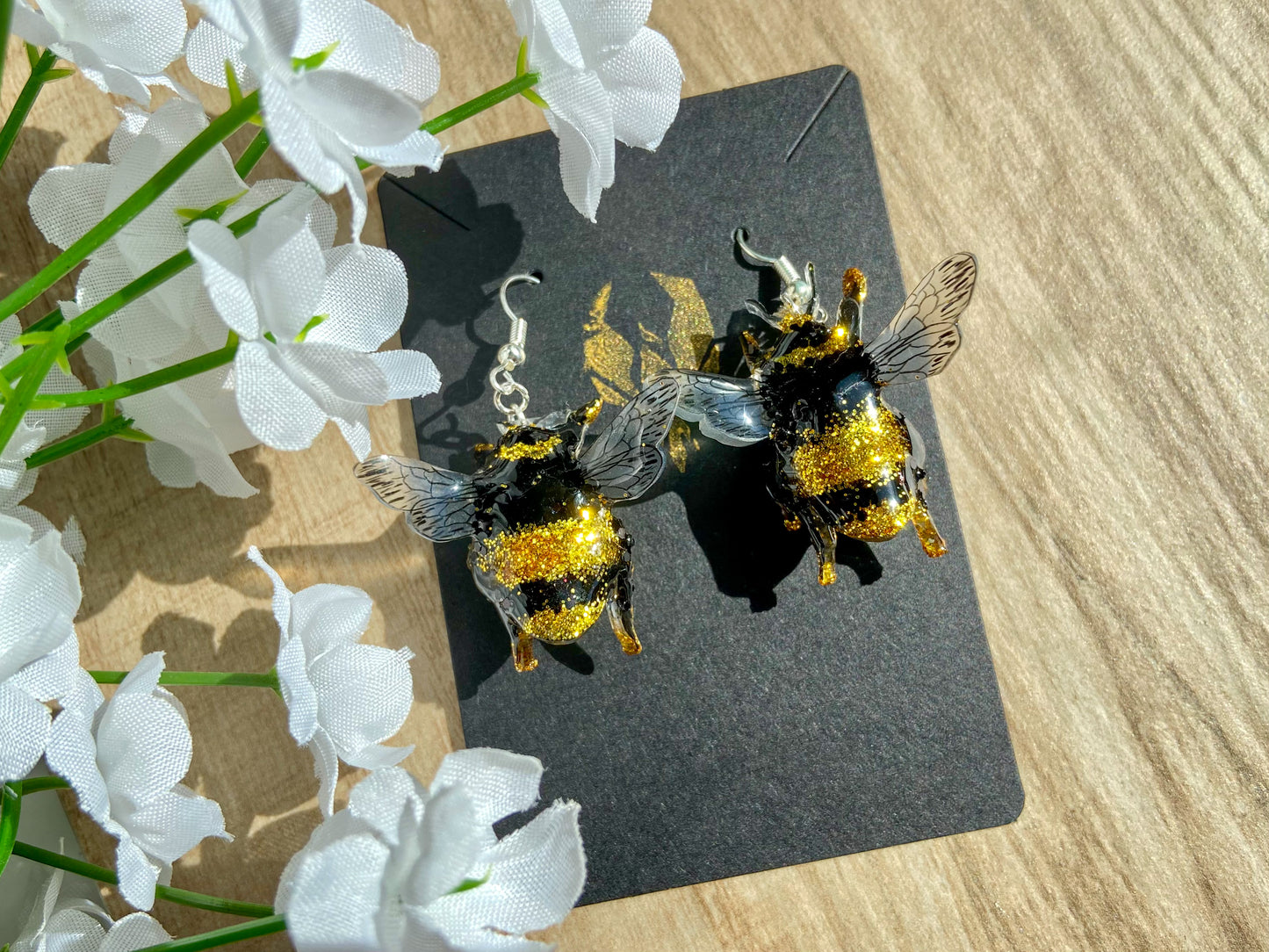 Glitter Bumble Bee Earrings