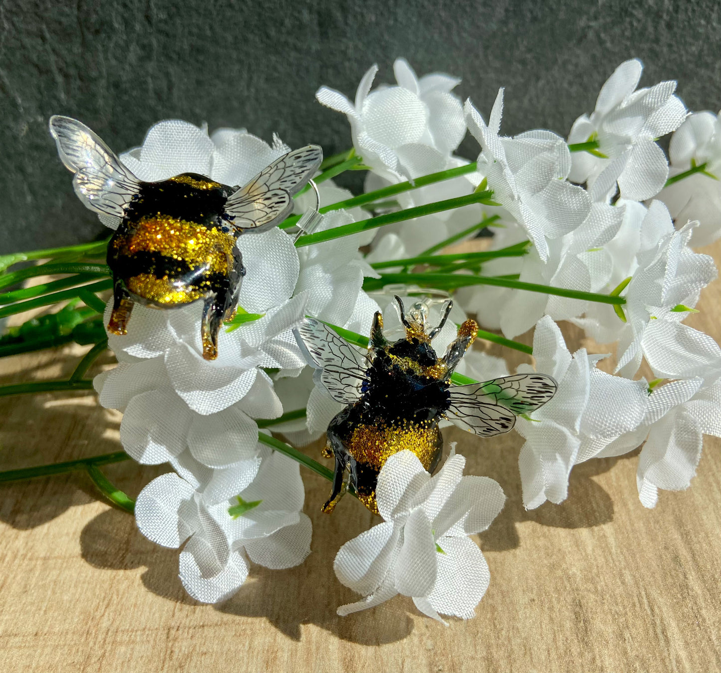 Glitter Bumble Bee Earrings