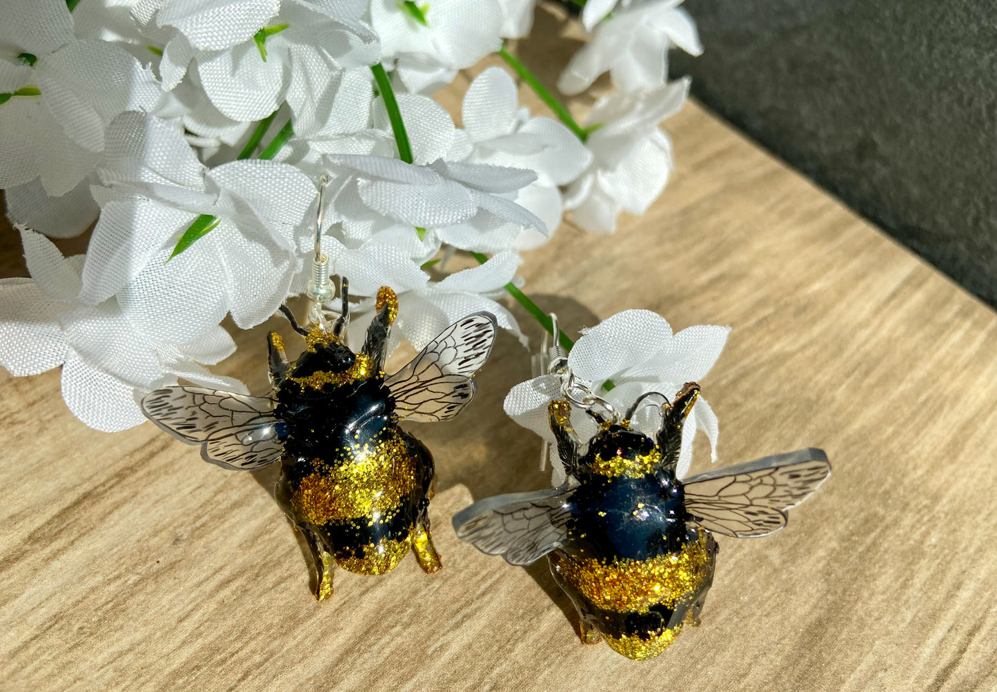 Glitter Bumble Bee Earrings