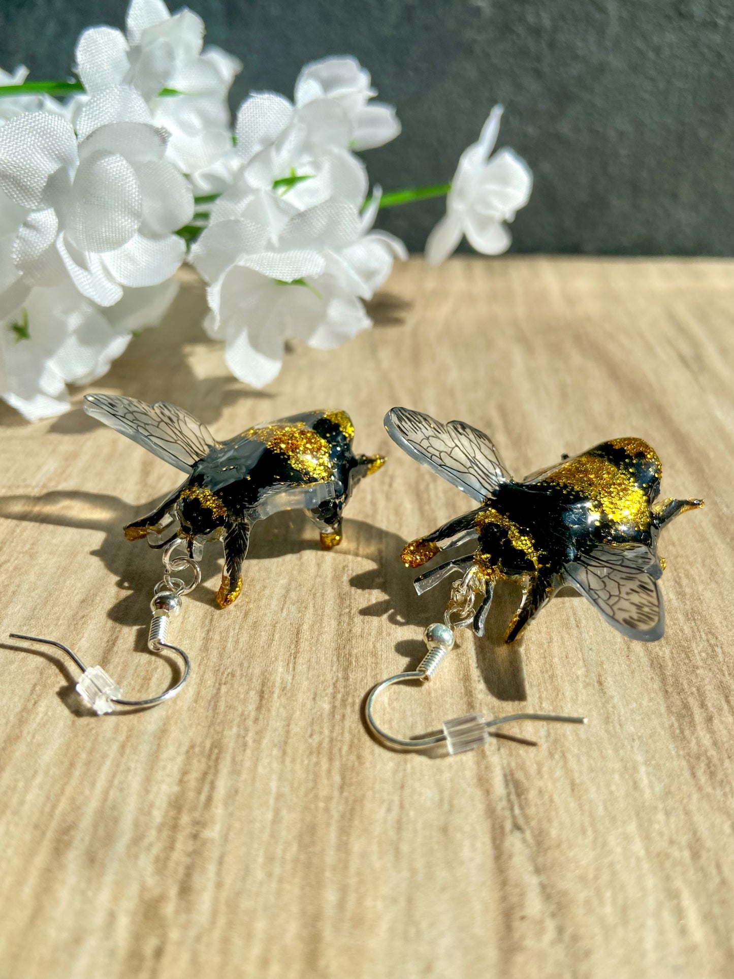 Glitter Bumble Bee Earrings