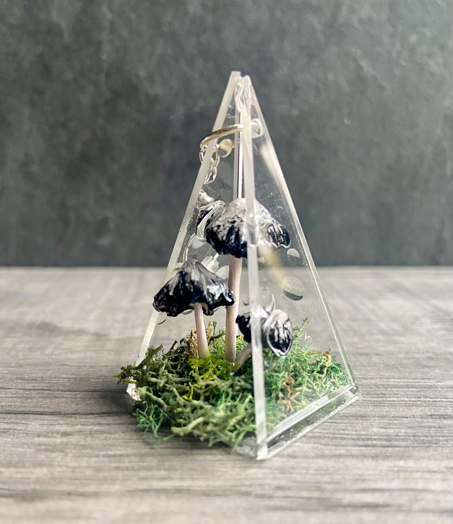 Ink Cap Mushroom Terrarium Earrings