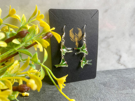 Luna Moth Drop Earrings