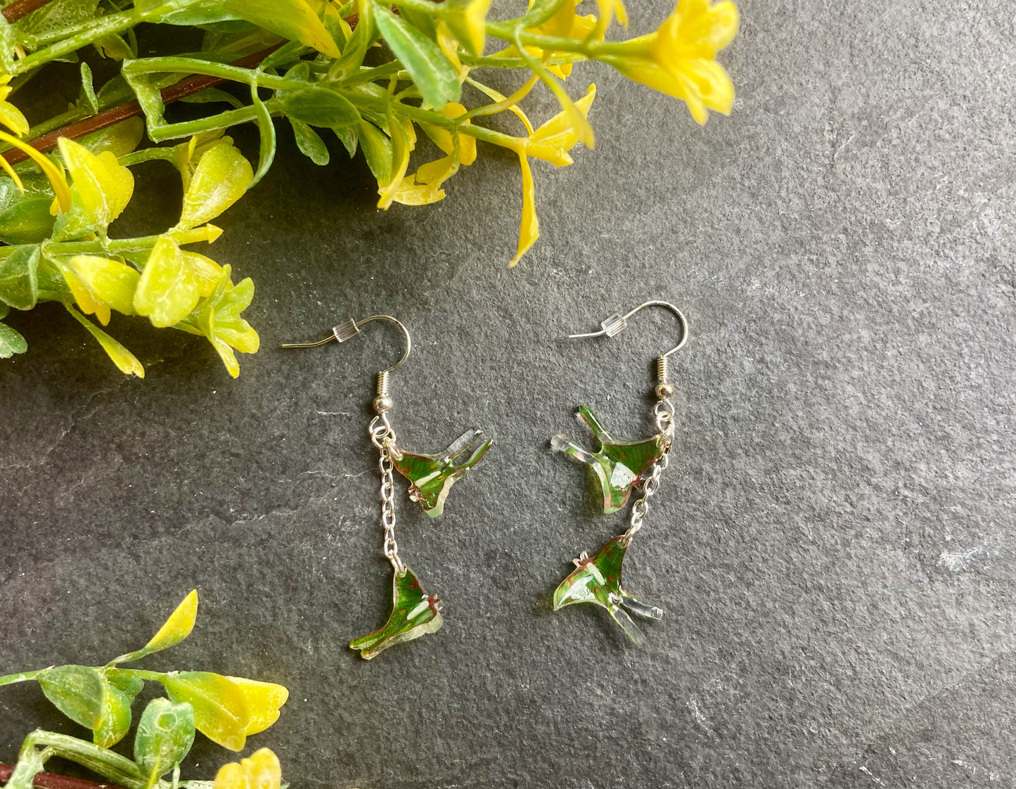 Luna Moth Drop Earrings