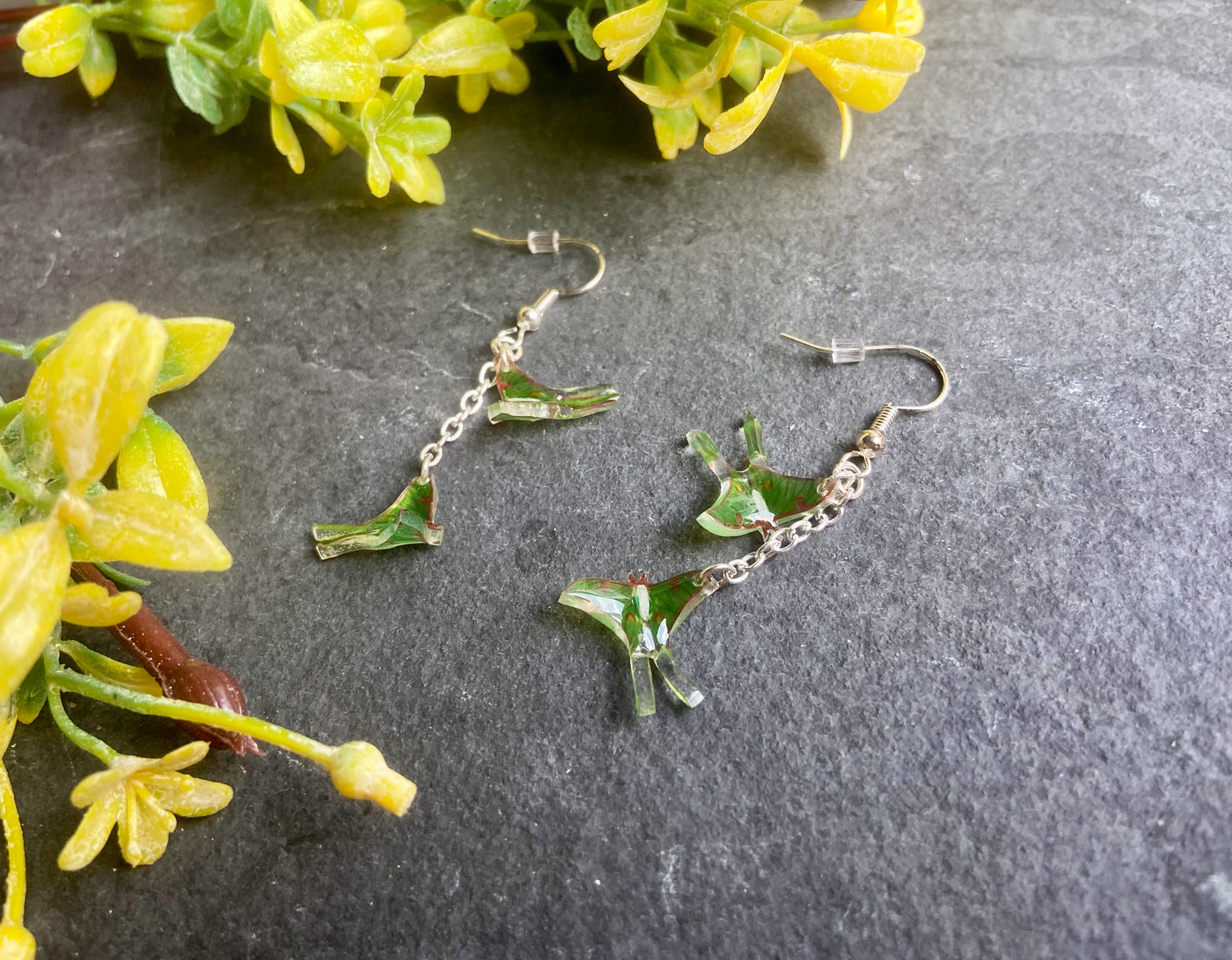 Luna Moth Drop Earrings