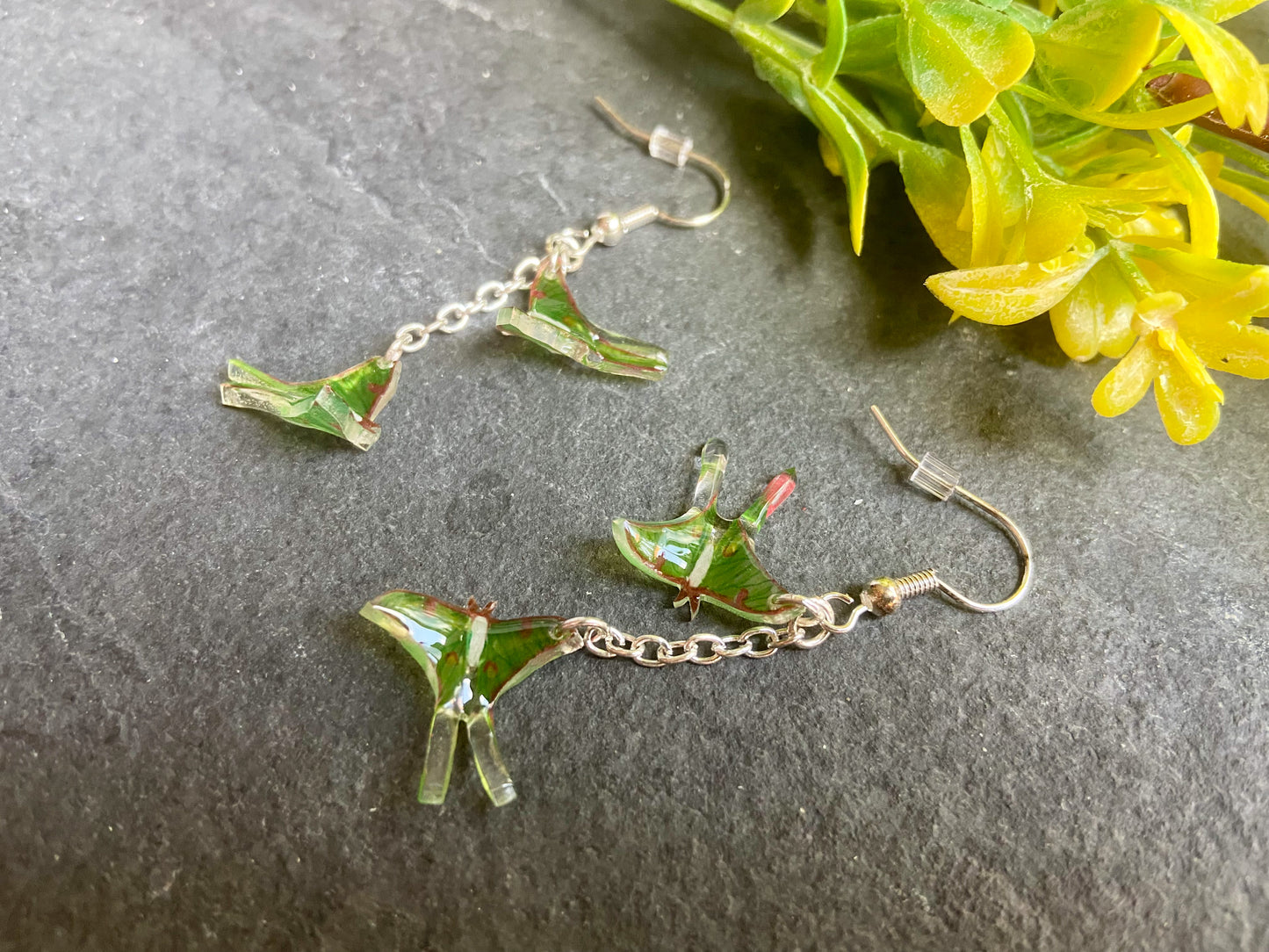 Luna Moth Drop Earrings